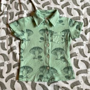 Kate Quinn short sleeve vintage collar button shirt
